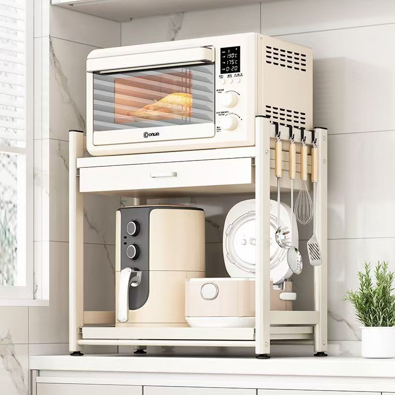 Kệ bếp đa năng kéo ngăn kéo, để lò vi sóng, nồi cơm điện, lò nướng, nồi chiên không dầu, kệ để đồ tr