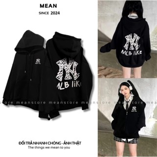  Áo hoodie zip MLB Like nỉ bông dày dặn nam nữ Áo Khoác hoodie MlB Like chính hãng cao cấp siêu ấm 