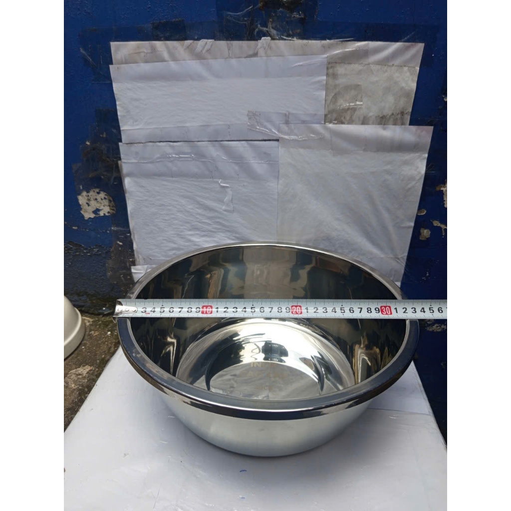 thau inox chậu inox âu inox 34cm cao 13cm