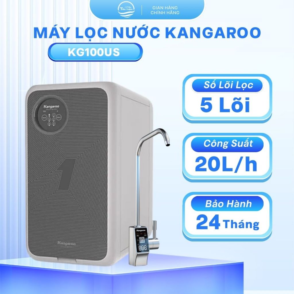 Máy Lọc Nước Kangaroo Hydrogen KG100US Hiển Thị Chất Lượng Nước TDS Ngay Tại Vòi, Bảo Hành 24 Tháng
