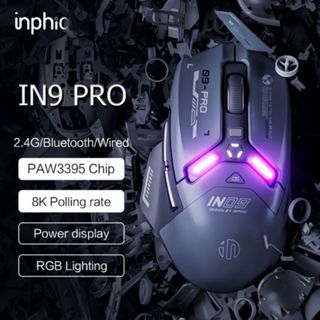  CHUỘT GAMING KHÔNG DÂY INPHIC A9 PRO   IN9   IN10   INX PAW3395 POLLING RATE 8KHz 