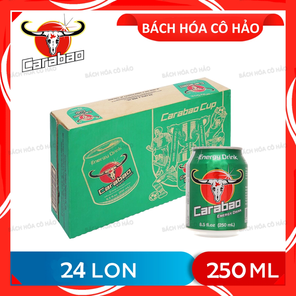 THÙNG 24 LON NƯỚC TĂNG LỰC ENERGY DRINK CARABAO 250ML
