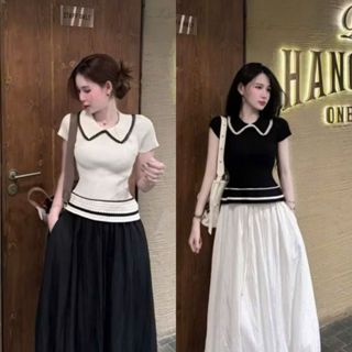 Áo Len Mongtoghi Cộc Tay Joolate Cổ Sen Viền Bèo Thanh Lịch Cho Mùa Thu 905 P9K5