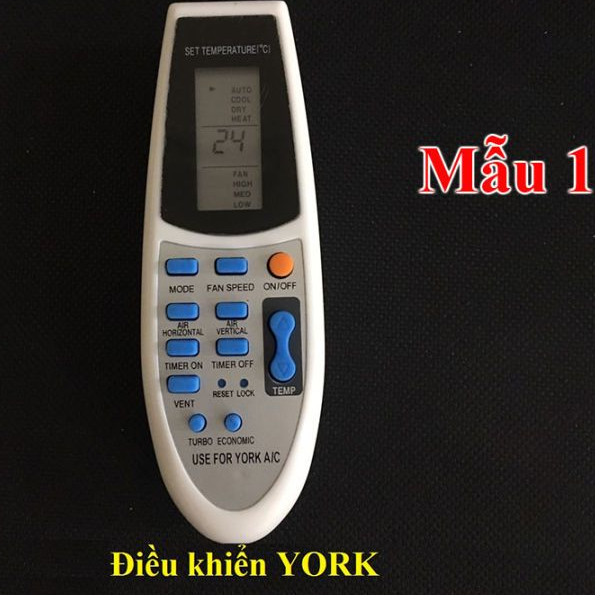 ĐIỀU KHIỂN ĐIỀU HOÀ YORK 2 CHIỀU CHẤT LƯỢNG CAO - REMOTE ĐIỀU HOÀ YORK 2