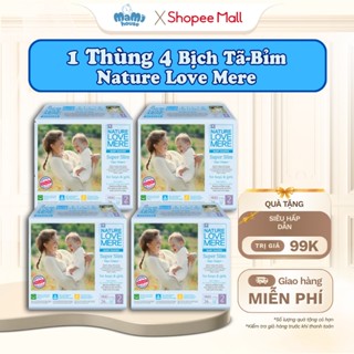  Thùng 4 bịch Bỉm nội địa Hàn NATURE LOVE MERE Super Slim Bịch đủ size S26 M24 L18 XL18 XXL18 