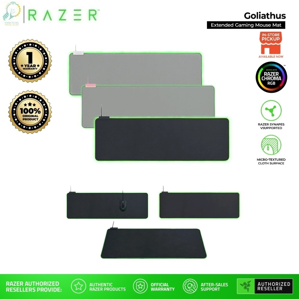 [MỚI, CHÍNH HÃNG] Razer Goliathus Chroma Tấm lót chuột chơi game cỡ lớn, bề mặt mềm, tích hợp Razer 