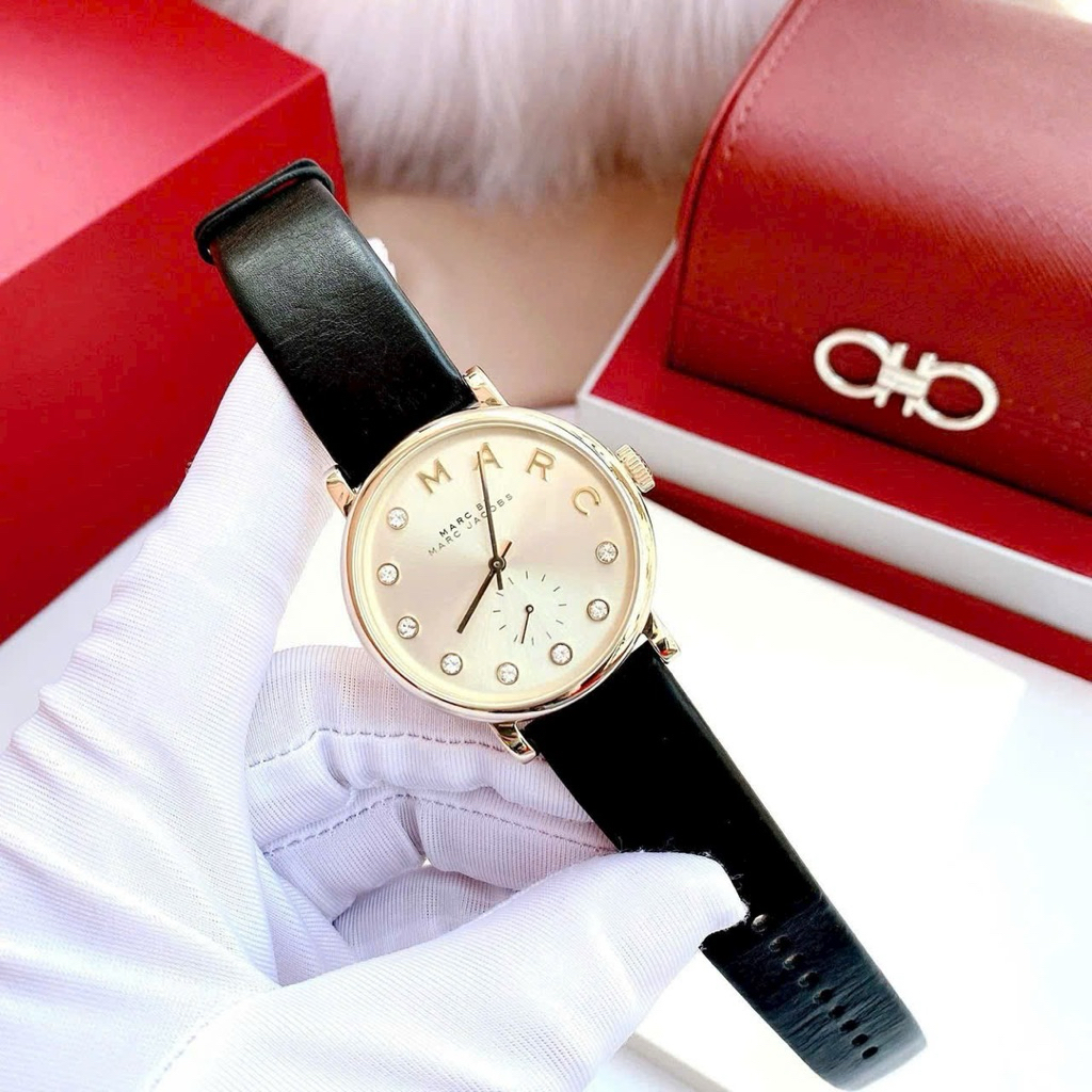 [ Chính Hãng 100%] Đồng Hồ Nữ Marc Jacob MBM1399 (1399) Máy Quartz (Pin) Kính Khoáng Mặt Tròn Siz 36