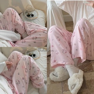  Quần dài ống rộng nhiều hoạ tiết dễ thương,quần dài mặc nhà hình kitty chất đũi thoáng mát hottrend 