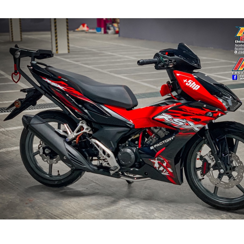 Tem trùm Winner X lửa đỏ, tem dán phủ (decal xe máy cao cấp chuẩn tem 3 lớp co giãn 4 chiều)