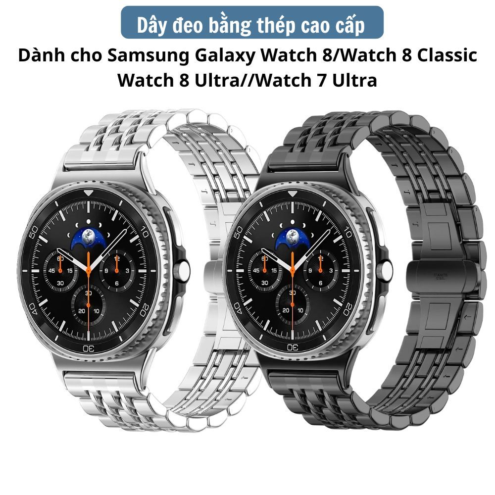 Dây đeo thép cao cấp dành cho Samsung Galaxy Watch 8,Watch 8 Classic,Watch 8 Ultra,Watch 7 Ultra