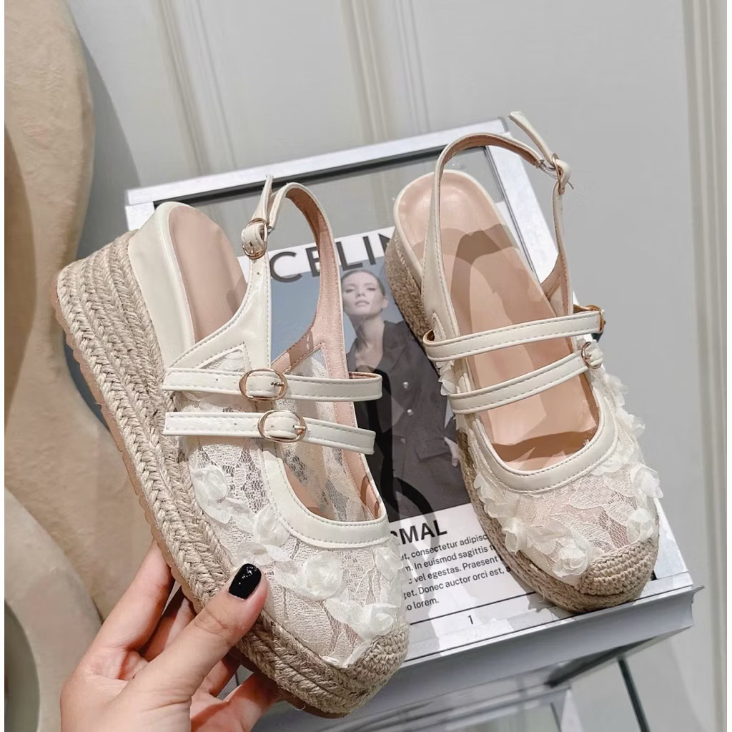 Xuồng ren đế cói siêu xinh 5cm