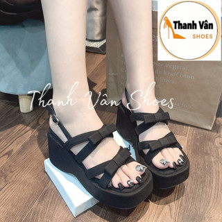 Giày Sandan quai nơ cao 7 phân 4 màu(D0086)