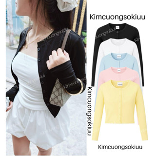Kimcuongsokiuu Cardigan Trụ Dáng Ôm Nhẹ Mặc Trong Mặc Ngoài Đều Đẹp Chất Cotton Co Giãn Size S M L Màu Pastel Ngọt Ngào