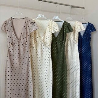  Đầm Lụa Chấm Bi - Đầm Lụa Trơn Có Tay Form Dài Váy Lụa Hàn Châu 1 Lớp Không Mút Không Dây Kéo 