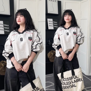 Áo Sweater số 9 form rộng nỉ 2 da màu XÁM TIÊU unisex nam nữ 🖤 Áo thun tay dài Jaystoree