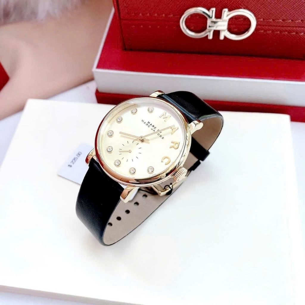 [ Chính Hãng 100%] Đồng Hồ Nữ Marc Jacob MBM1399 (1399) Máy Quartz (Pin) Kính Khoáng Mặt Tròn Siz 36
