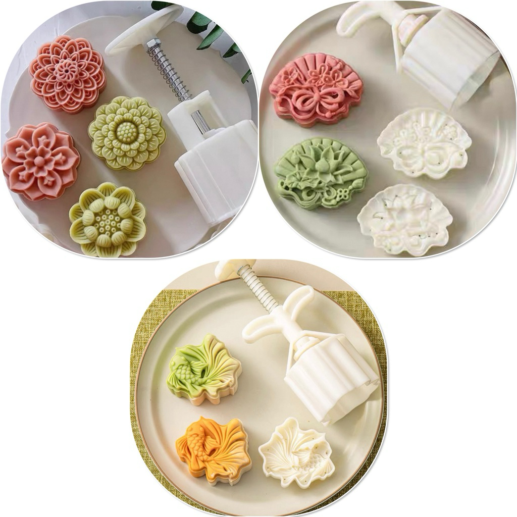 Khuôn Trung thu lò xo 50gr-75gr ( nhiều mẫu)