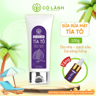 Sữa Rửa Mặt Tía Tô Sáng Da, Mờ Thâm Mụn Cỏ Lành 100g