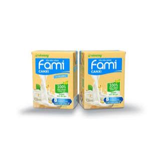 Combo 5 Hộp Sữa Đậu Nành Ít Đường Fami Canxi 200ml