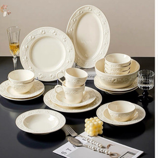 Set bát đĩa Vân Yên tráng men bóng gốm sứ cao cấp phong cách Nhật Bản cho gia đình