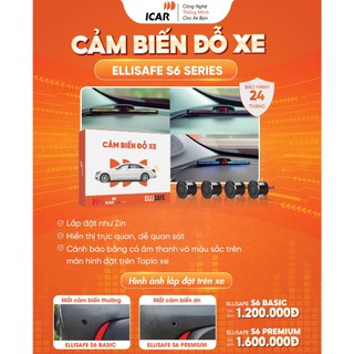 Cảm Biến Đỗ Xe ICAR Ellisafe S6 Basic/ S6 Premium/ S6A Basic/ S6A Cảm Biến Đỗ Xe 4 Mắt