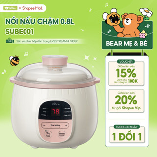 Nồi Nấu Cháo Chậm BEAR 0.8L Nồi Nấu Cháo Ăn Dặm Cho Bé Nồi Nấu Chậm Nồi Chưng Yến Nồi Cho Mẹ SUBE001