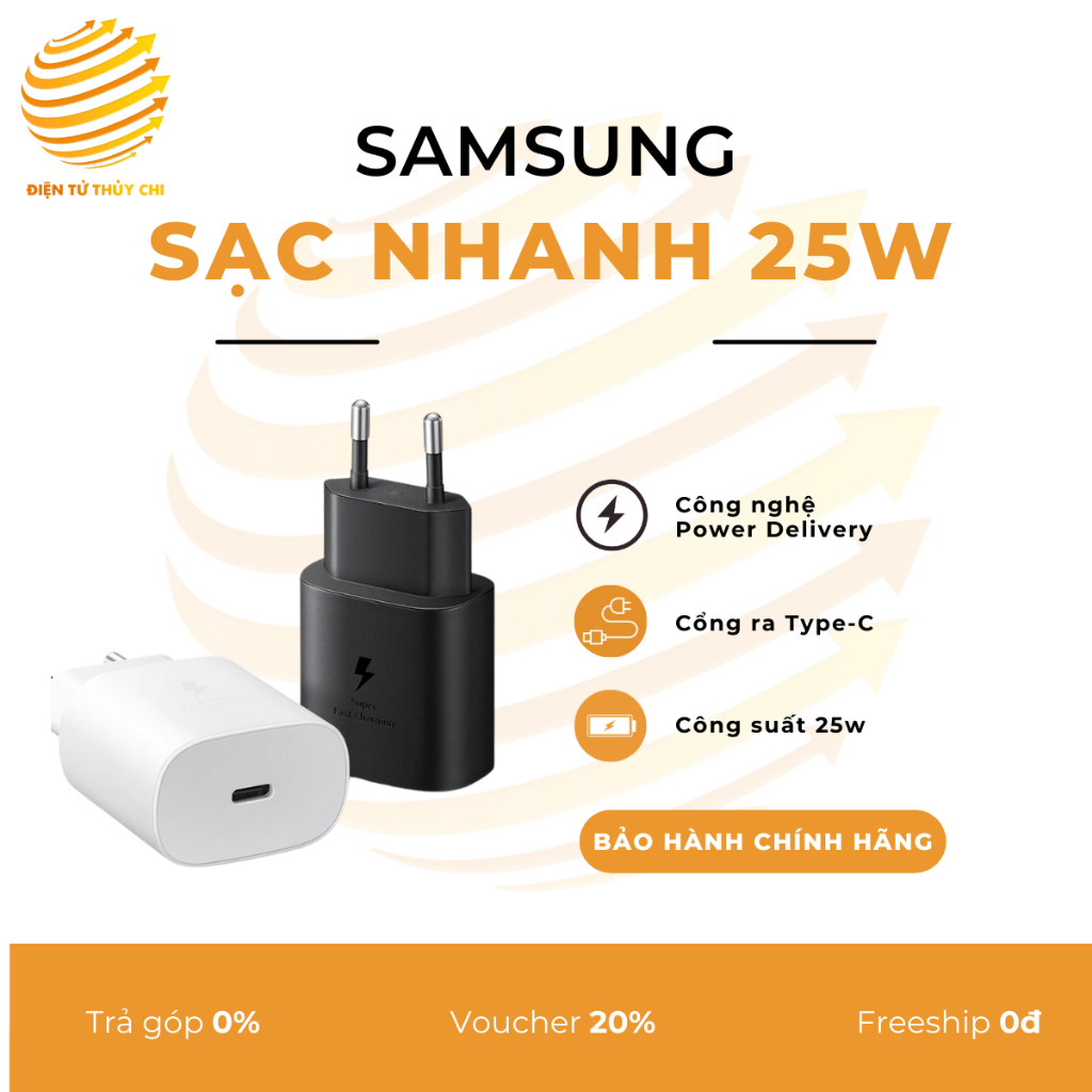 Củ Sạc Samsung Type C PD 25W EP-T2510N - Hàng Chính Hãng