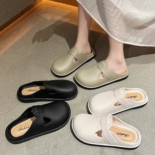   Tăng size  Dép lười sục nữ thời trang chống trơn trượt phong cách basic đơn giản sục đế bằng bít mũi đơn giản 