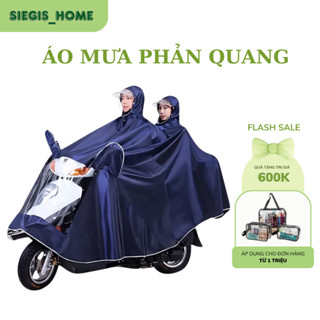 ( Hàng Loại 1 ) Áo mưa đi xe máy 1 người và 2 người che phủ toàn thân kèm kính chắn mưa tiện lợi
