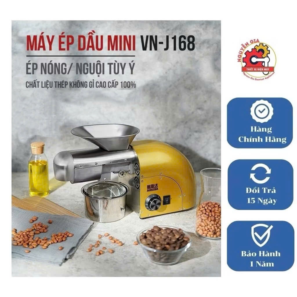 Máy Ép Dầu J168 Đa Năng - Ép Dầu Lạc, Mè Nguyên Chất Tại Nhà