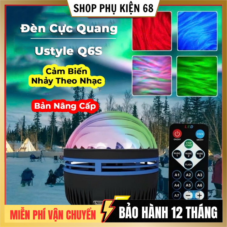 Đèn Cực Quang Galaxy UStyle Q6S LED Chiếu Bầu Trời Cực Quang Trang Trí, Decor Phòng Ngủ, Điều Khiển Từ Xa..