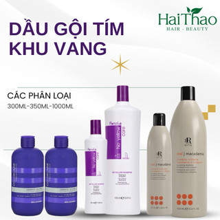  Dầu Gội Tím Khử Vàng Elgon - Fanola - RR Line Sliver Shampoo Dầu gội khử ánh vàng giữ màu tóc tẩy và nhuộm 