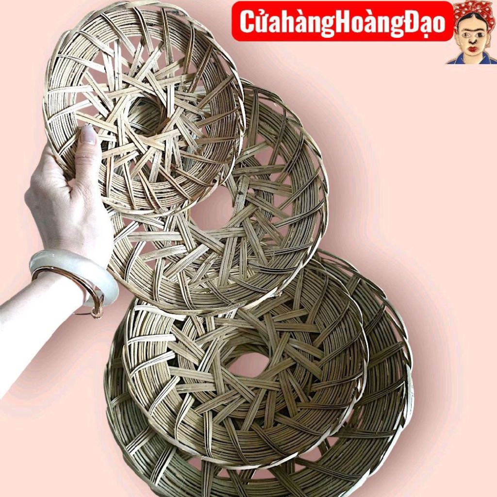 rế tre Đan lót nồi nêu