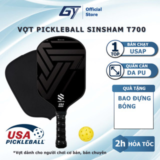 Vợt Pickleball SINSHAM sợi carbon T700 pro tặng bao mặt vợt siêu nhẹ chính hãng