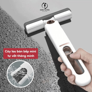 Cây Lau Bàn Bếp Tự Vắt Thông Minh Có đầu Lau Bằng Bọt Biển Nhỏ Gọn Siêu Thấm Hút Đa Năng, Gập Gọn Dễ Sử Dụng