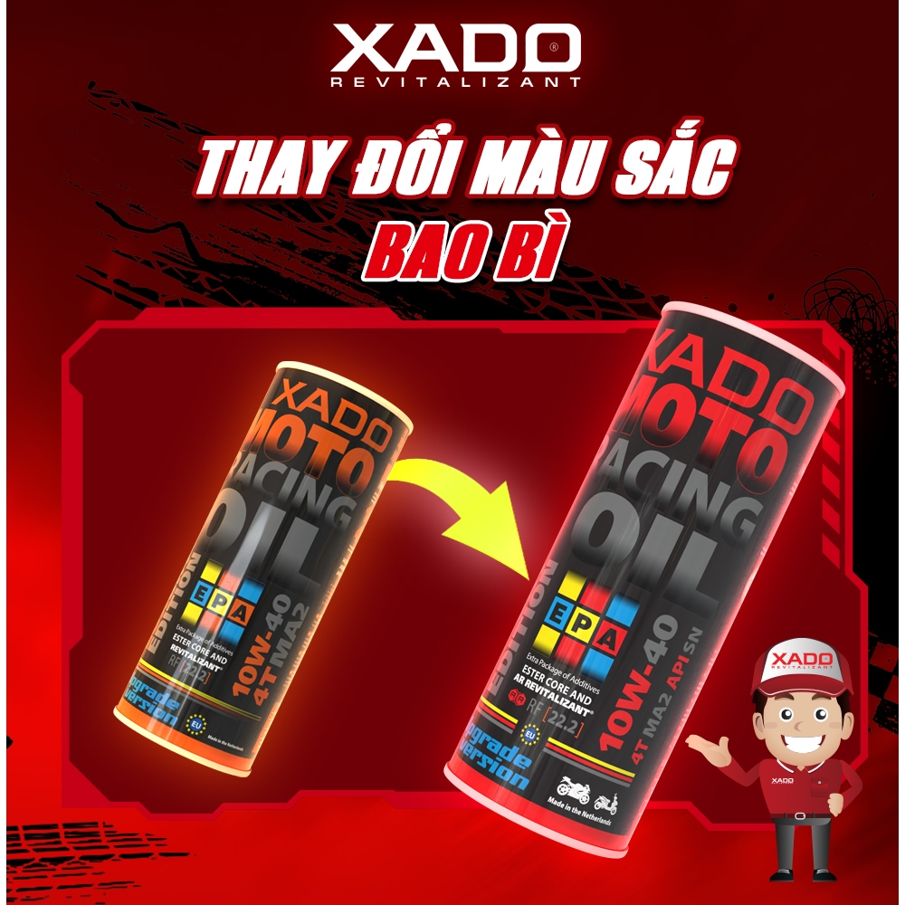 Dầu Nhớt Xe Moto Xado Racing 22.2 Upgrade Version 2025 10w40 1L | BigBuy360 - bigbuy360.vn