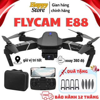 Flycam E88 PRO, Drone động cơ không chổi than, Flycam giá rẻ tập chơi camera 360, Plycam