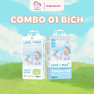 Tã Bỉm LOVE MAX Organic Chính Hãng, Bỉm Dán/Quần Mỏng Nhẹ Cho Bé Full Size