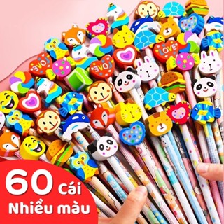  Bút Chì Có Đầu Tẩy Tiện Lợi - Bút Chì Gỗ An Toàn Cho Bé Ruột Chì Đậm Nét Dễ Viết Cho Tiểu Học 