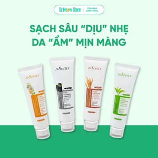 [Mua 1 Tặng 1] Sữa rửa mặt DrSoftly - Trà xanh/ Gạo nâu/ Hoa cúc/ Than hoạt tính - 150ml dạng bọt mịn, làm sạch dịu nhẹ