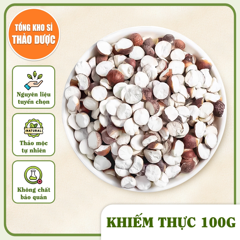 Khiếm thực khô 100g, hạt khiếm thực, hạt vỡ đôi, thơm, sạch - Tổng Kho Sỉ Thảo Dược