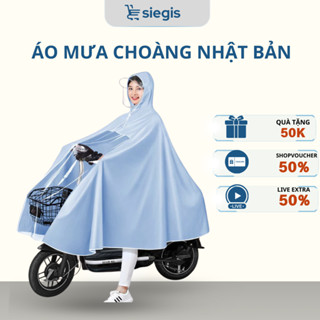 Áo Mưa Choàng Nhật Bản SIEGIS Cánh Dơi Có Kính Chắn Nước Tiện Lợi, Áo Mưa Đi Xe Choàng Toàn Thân Chống Mưa Hiệu Quả