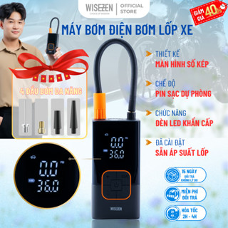 bơm lốp ô tô Wisezen điện xe máy đạp bóng Thông Minh Di Động Đồng Hồ Điện Tử Hiển Thị Áp Suất