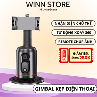 Gimbal Q02 xoay 360 độ kẹp điện thoại livestream, quay video nhận diện khuôn mặt AI thông minh cao cấp