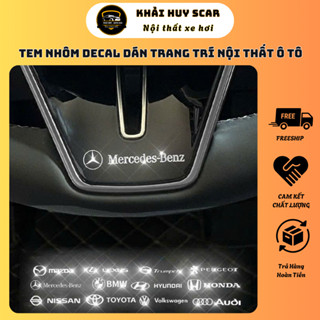 Tem Nhôm Decal Dán Trang Trí Nội Thất Ô Tô, Cần Gạt Nước Ô Tô Theo Các Hãng Xe kích thước 1.5x5cm - Khải Huy Scar