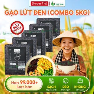 [Combo 5Kg Siêu Rẻ] Gạo Lứt Đen Việt Thái Organic Dẻo Mềm Gạo Sạch Không Cần Ngâm Eat Clean Ngon