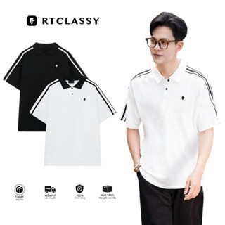 Áo Polo RT Classy Stripe Lines Vai Phối Sọc Trẻ Trung Form Regular Chất Liệu Cotton Dày Dặn