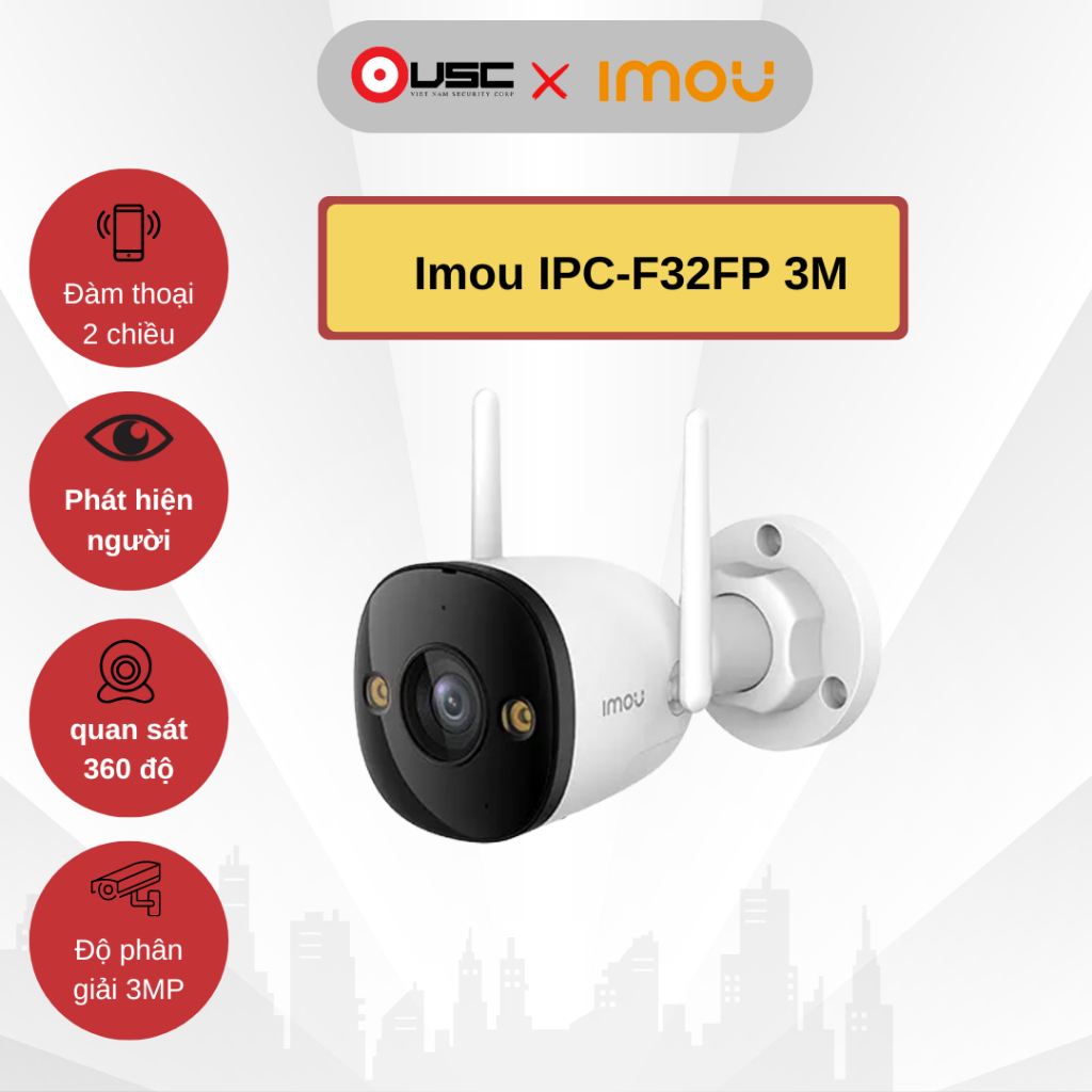 Camera WiFi Ngoài Trời Imou IPC-F32FP 3MP