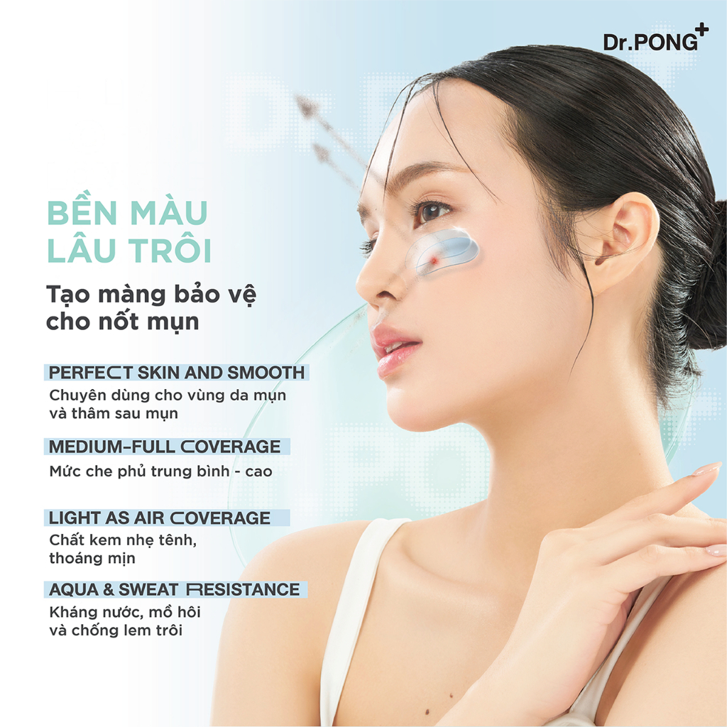 Kem che khuyết điểm dạng cọ Dr.PONG Acne Ace Airy Brush Concealer 2.4g | BigBuy360 - bigbuy360.vn
