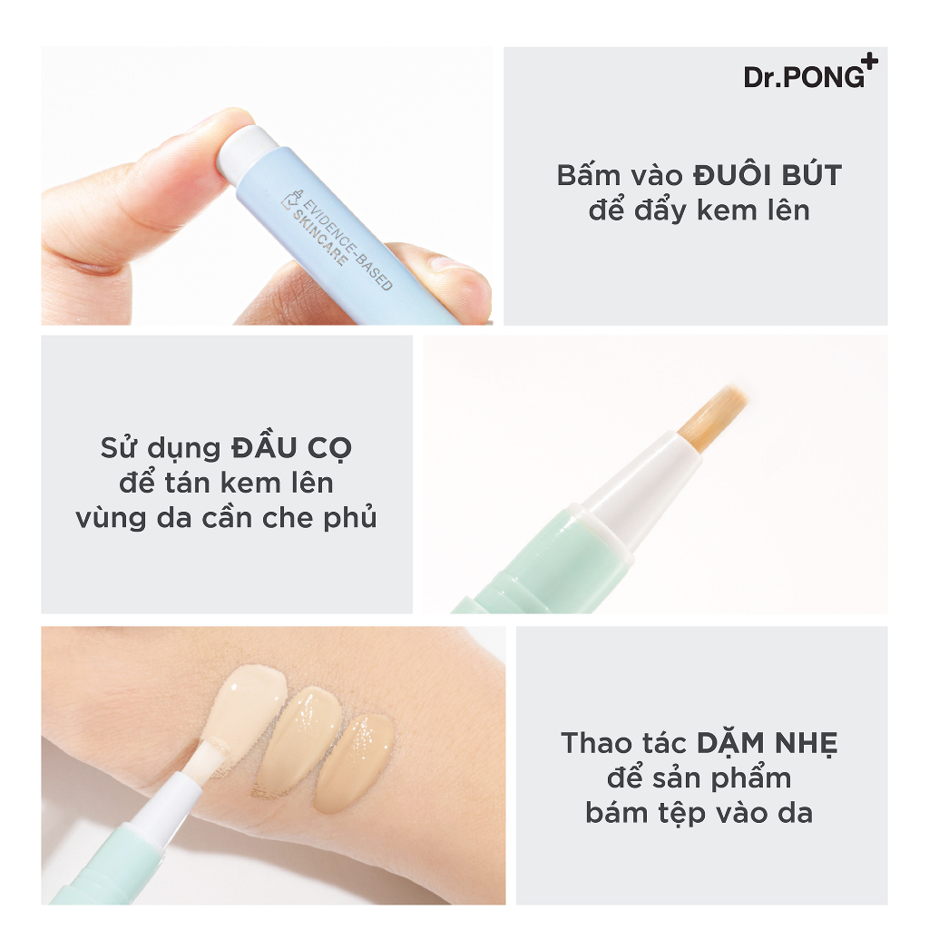 Kem che khuyết điểm dạng cọ Dr.PONG Acne Ace Airy Brush Concealer 2.4g | BigBuy360 - bigbuy360.vn